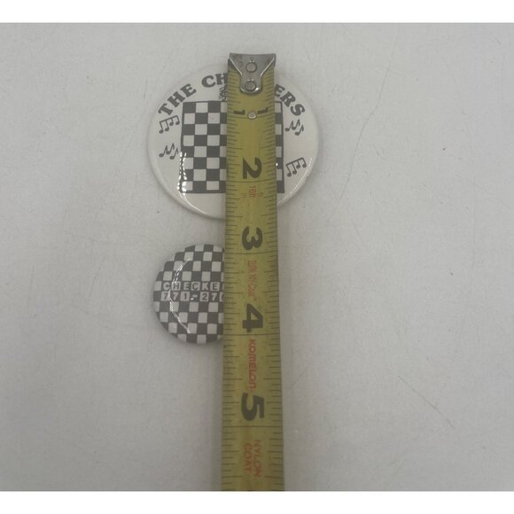 The Checkers Black & White Button Pin Set  2-Pack Collectible Memorabilia  Retro - Picture 3 of 5